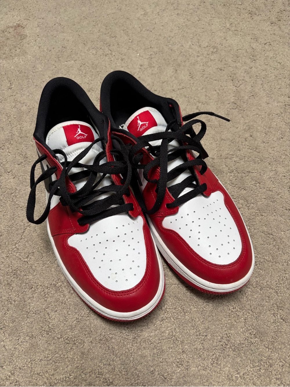 Men's Jordan Low Top Golf - Red/White (Bred)